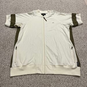 A Tiziano Men's Full Zip Short Sleeve Short Sz 5X 100% Cotton Track Active